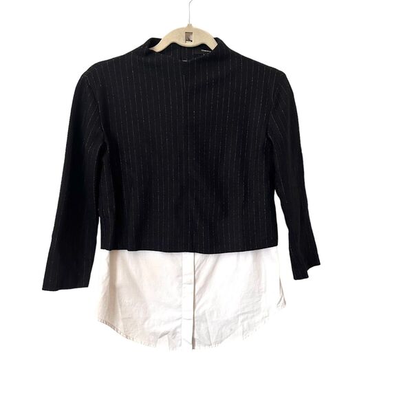 THEORY Gracila Multi Orlene Stripe Knit Shirtail Top Sz P (0-00) - Picture 1 of 4
